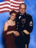 Enjoying a military ball.